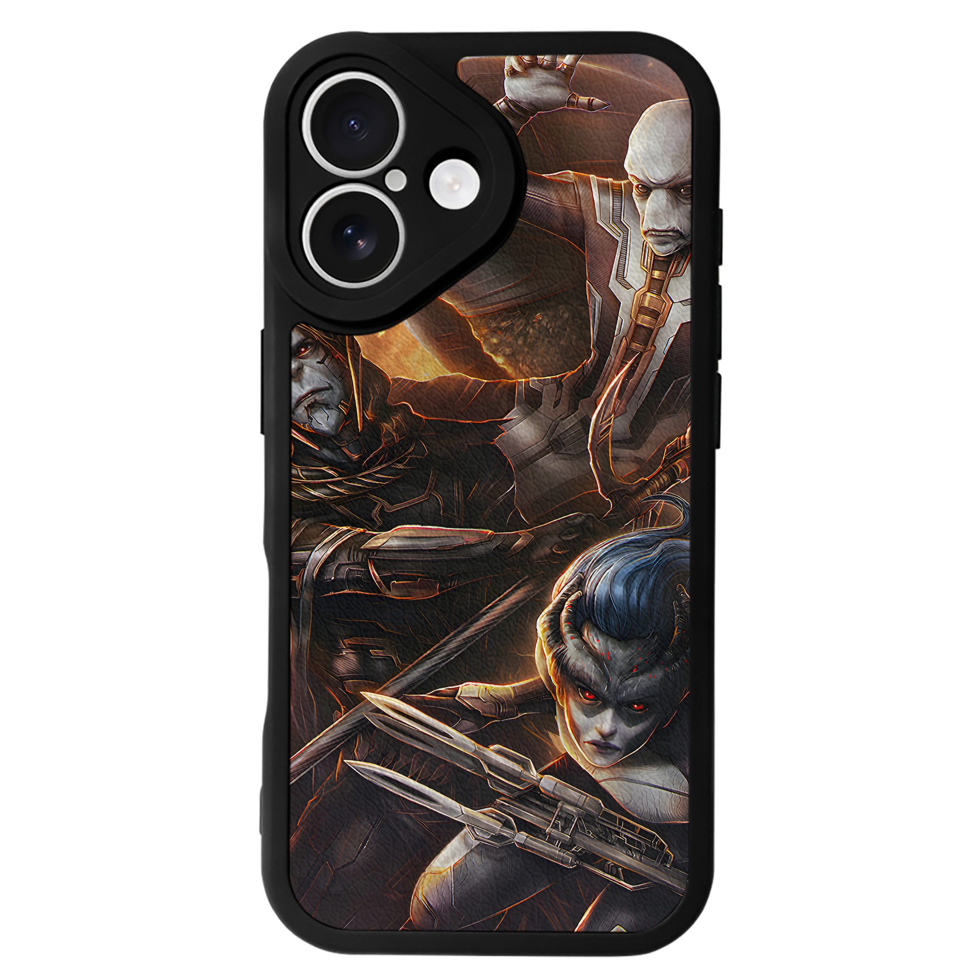 （画像用） アベンジャーズ The Avengers 【iPhone 16シリーズ対応】シリコンスマホケース（レザー調） 材質：シリコン